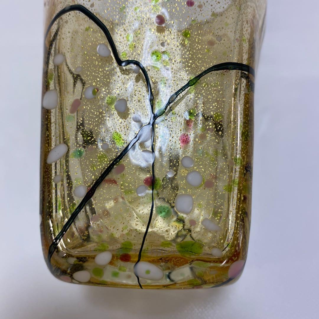 グラスアート　クロキ　黒木国昭　光琳　グラス　タンブラー　1客　金彩　水割り