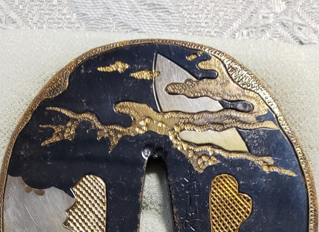 ★処分価格★◆加納夏雄 『壬午桜見の月』鍔◆検） 海野勝珉 後藤一乗 正阿弥勝義