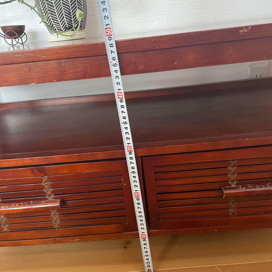 アジアン家具　ローチェスト　テレビ台　木製 引き出し付き インポート