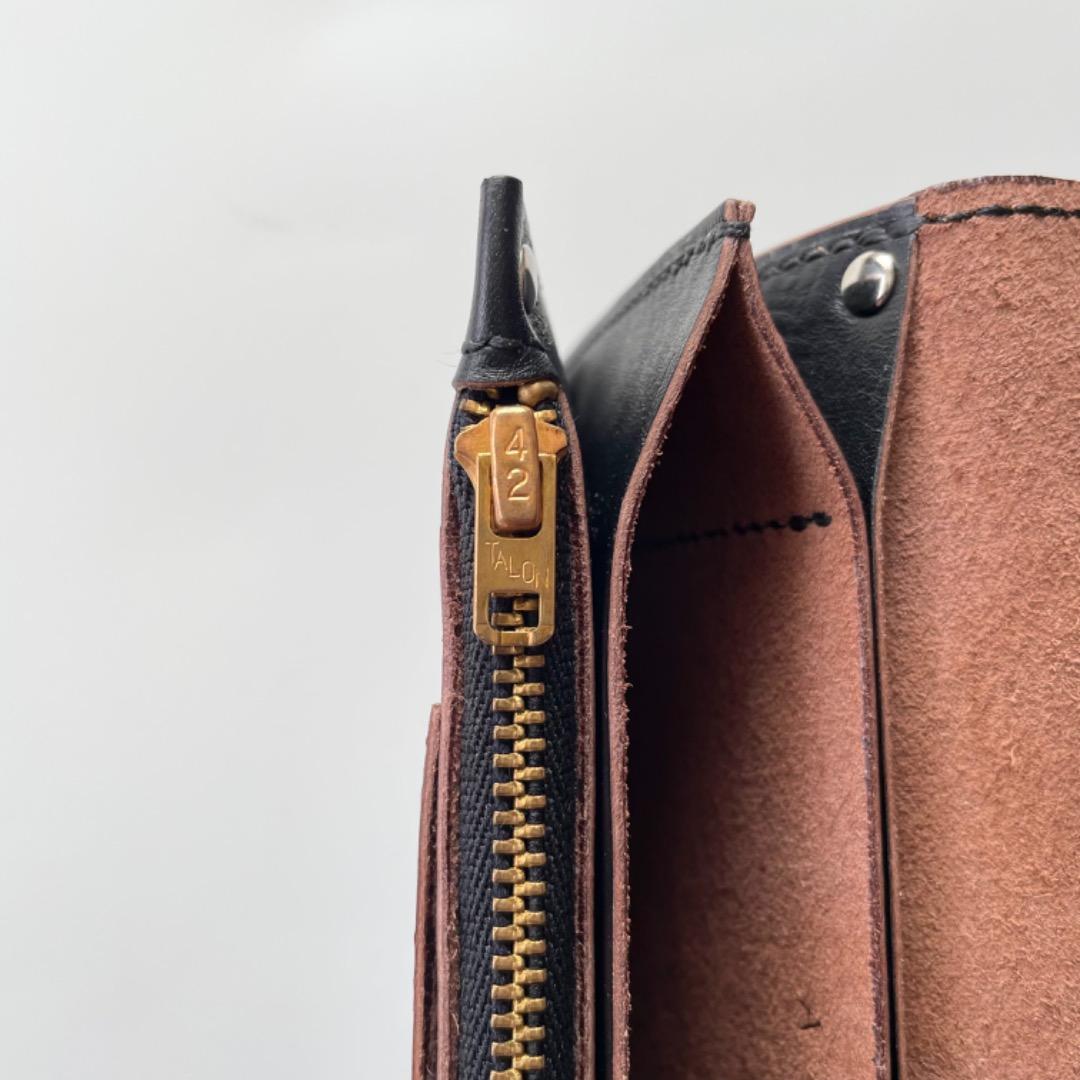 ご注文品　トラッカーウォレット　飾りステッチ　カードポケット改　ホースハイド