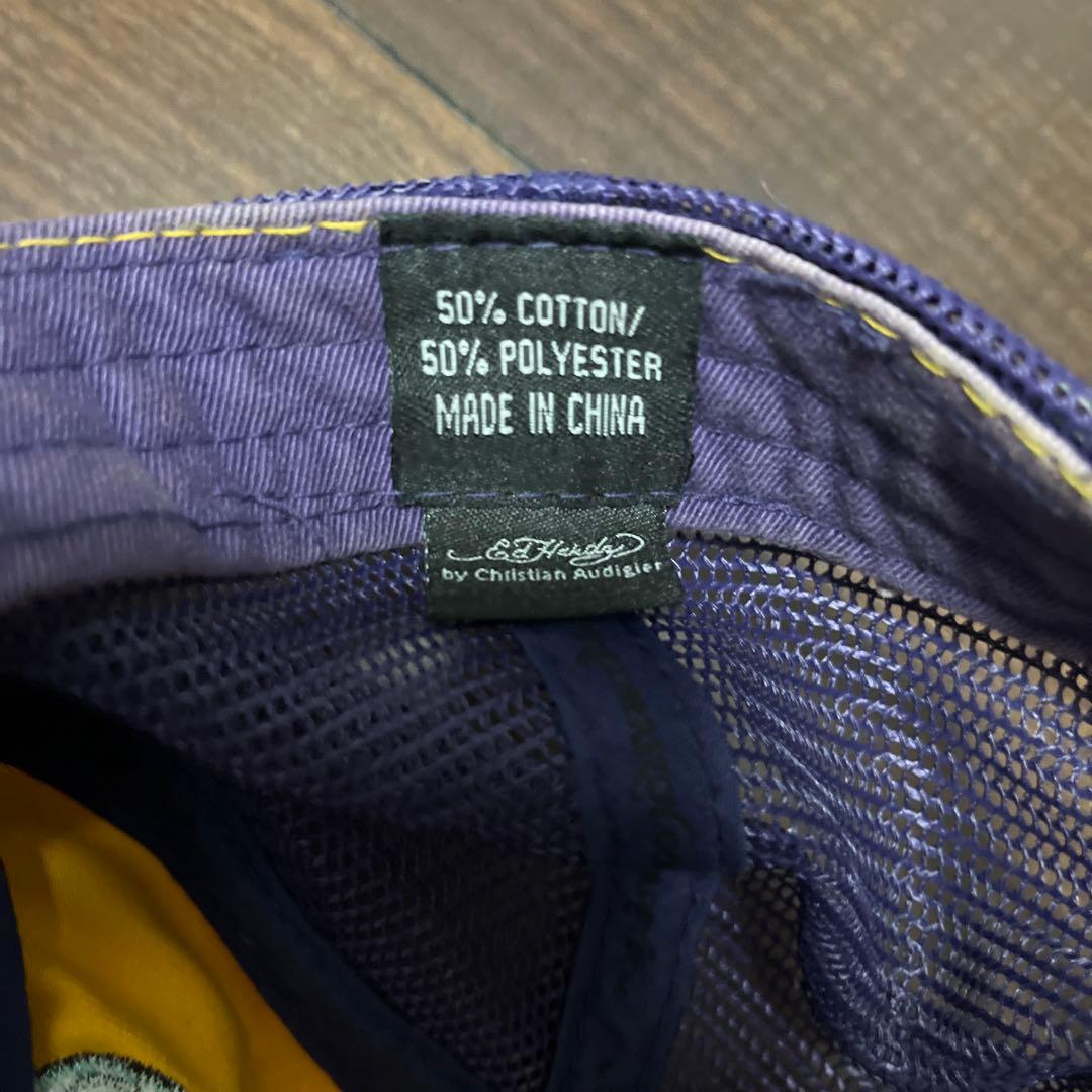 Ed Hardy スカル刺繍キャップ サイズ調整可