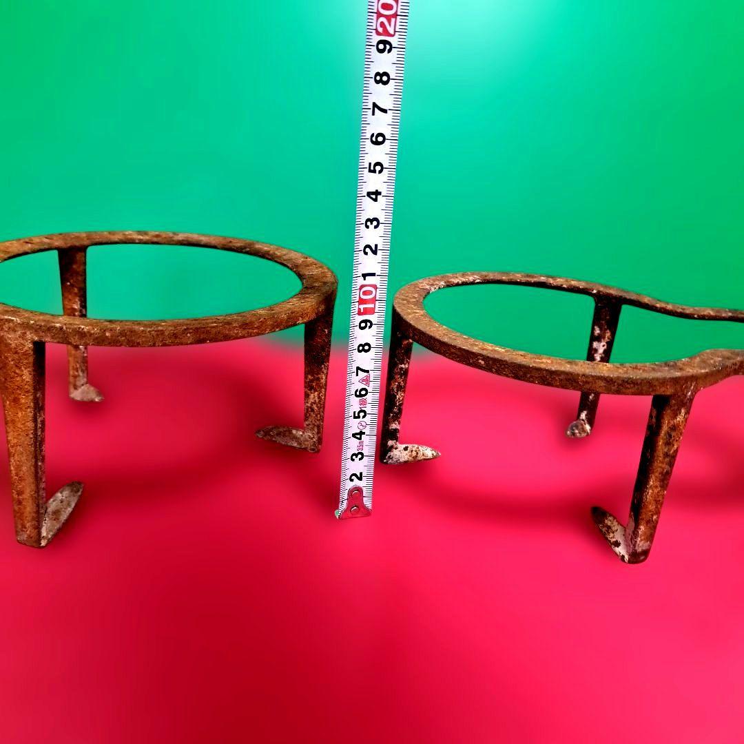 昭和レトロ 金属 五徳 2 点セット ヴィンテージ