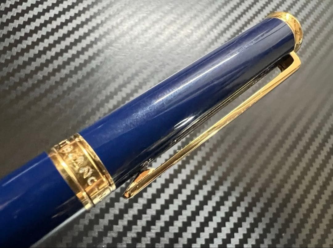 極美品 モンブラン ノブレス F 細字 オブリージュ ダークブルー 万年筆