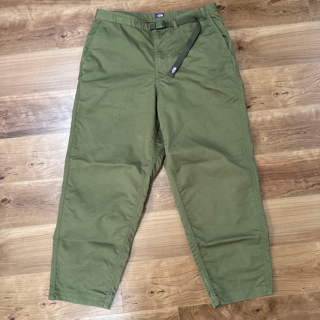 美品ノースフェイス パープルレーベル チノワイド テーパード フィールド パンツ