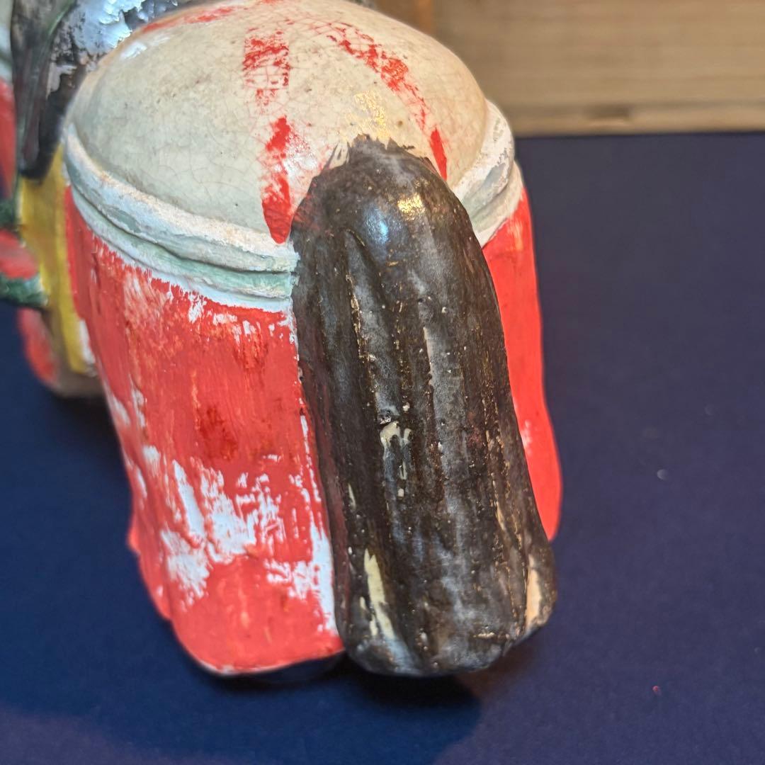 5代目　清水六兵衛　馬　置物　共箱付き　干支　お正月 昭和レトロ 時代物 京焼