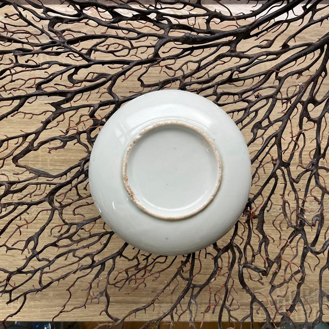 骨董　古伊万里　図変わり印判　人気図案　サーカス象　希少サイズ14〜センチ　１客