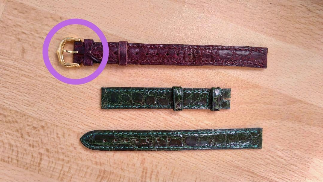 未使用 *＊*… Cartier コリゼ用レザーベルト グリーンカラー *＊*…