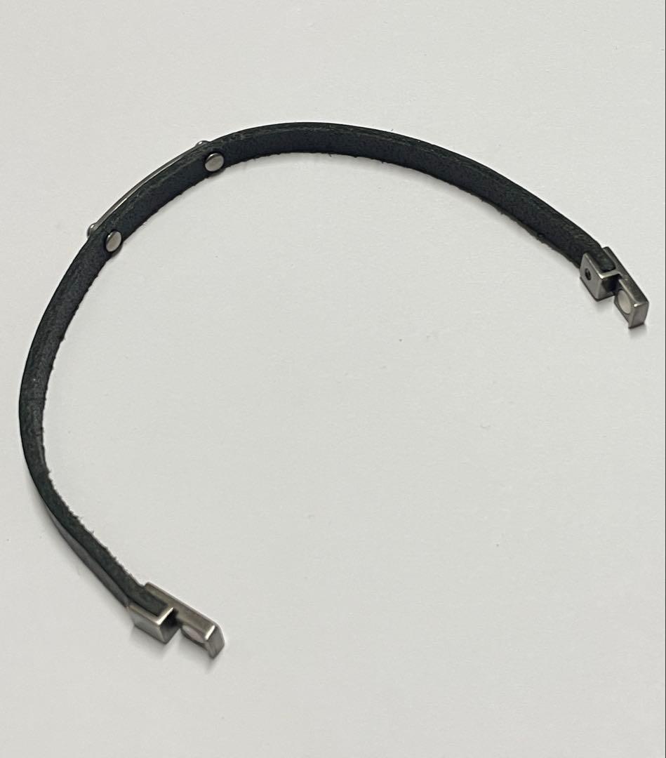 SAINT LAURENTサンローラン　プレート　レザー　ブレスレット　❤︎