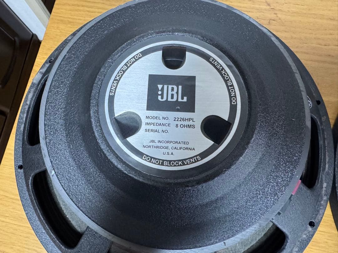 JBL 2226HPL ペア　38cm 15インチ　ウーファー　スピーカー