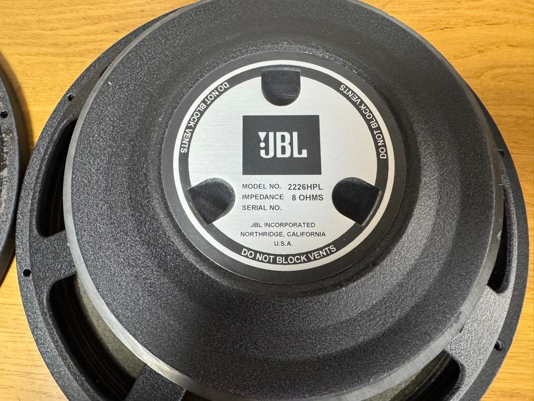 JBL 2226HPL ペア　38cm 15インチ　ウーファー　スピーカー