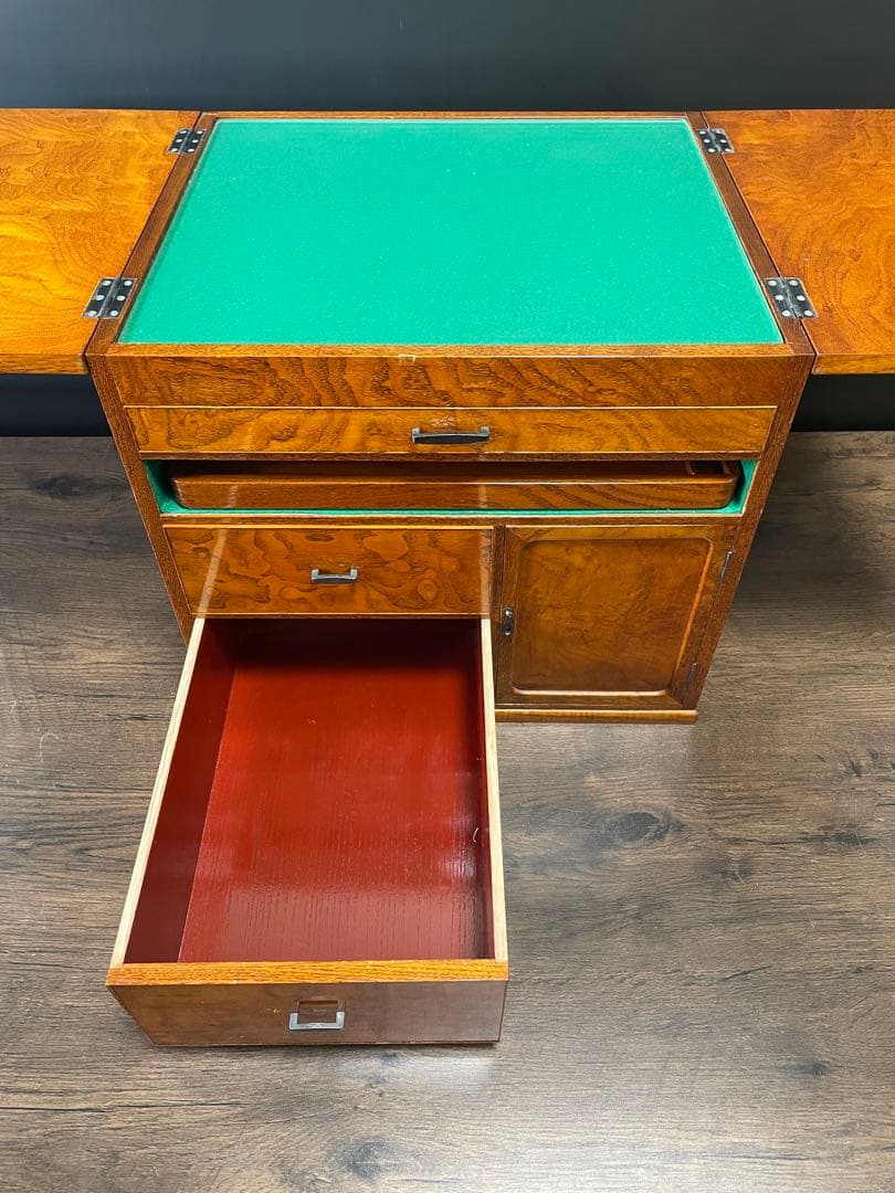 高級　漆塗り　化粧箱　鏡台　お直し