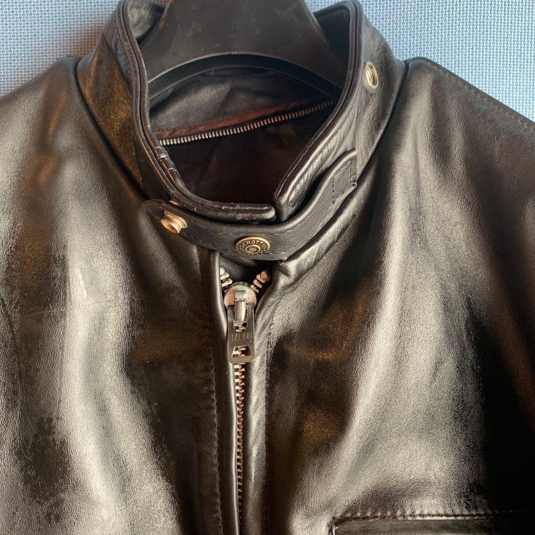 Schott レザーシングルライダース 美品 サイズ42 USA製ヴィンテージ