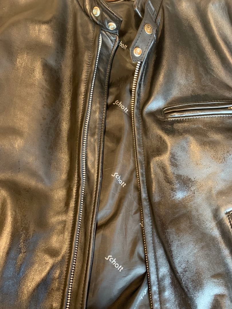 Schott レザーシングルライダース 美品 サイズ42 USA製ヴィンテージ