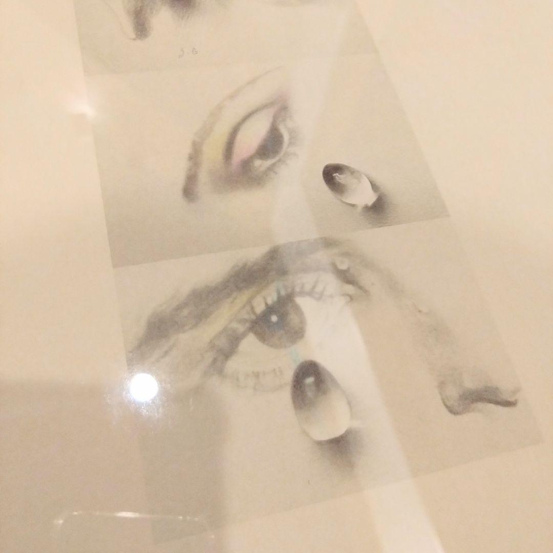 合田佐和子　鉛筆画　1995年　直筆サイン入り