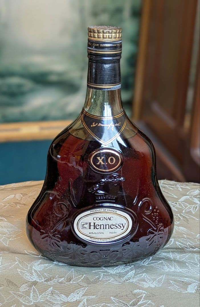 ヘネシー XO コニャック　金キャップ　グリーンボトル　２本セット