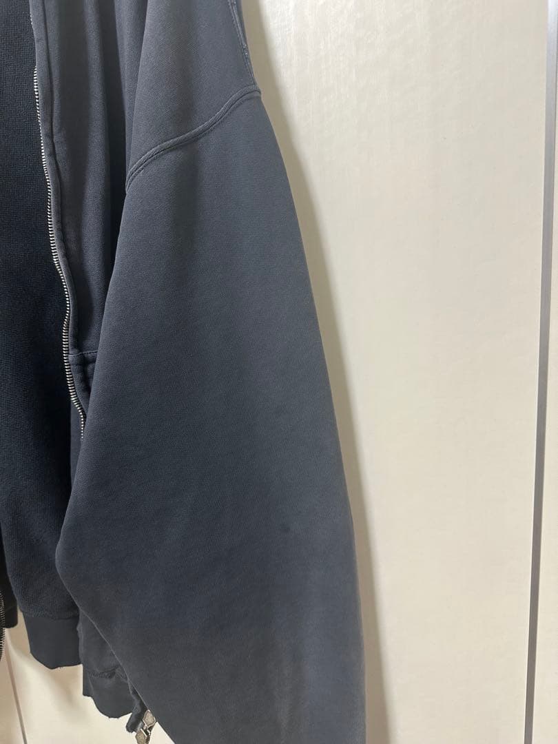 トップス 23ss TapeType Ripped PocketZip-Up Hoodie