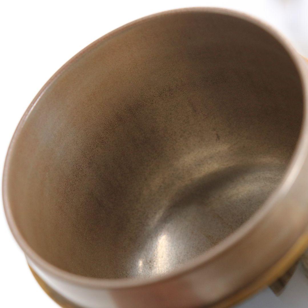 蒔絵師 宗祥作 内銀溜 住吉蒔絵 中棗 茶道具 共箱　M786　N2