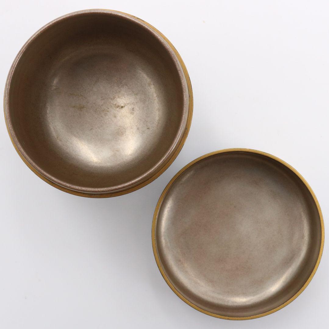 蒔絵師 宗祥作 内銀溜 住吉蒔絵 中棗 茶道具 共箱　M786　N2