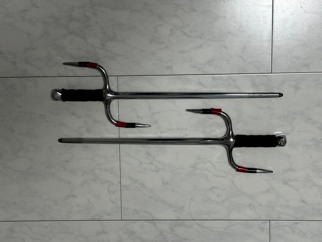 クロム卍釵 シルバー 黒 赤