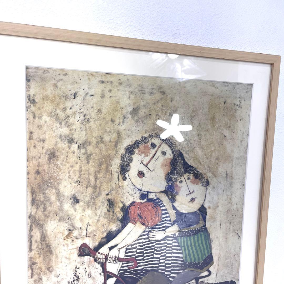 グラシエラ・ロド・ブーランジェ サイン入り 自転車の少女 リトグラフ