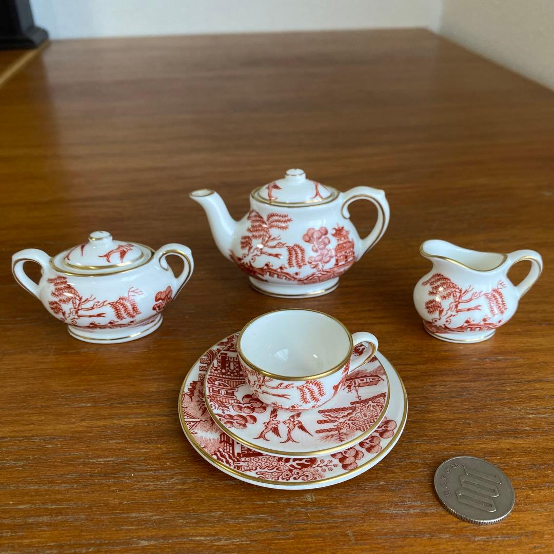 コールポート レッド　ウィロー オールドウィロー ミニチュア　ティーセット