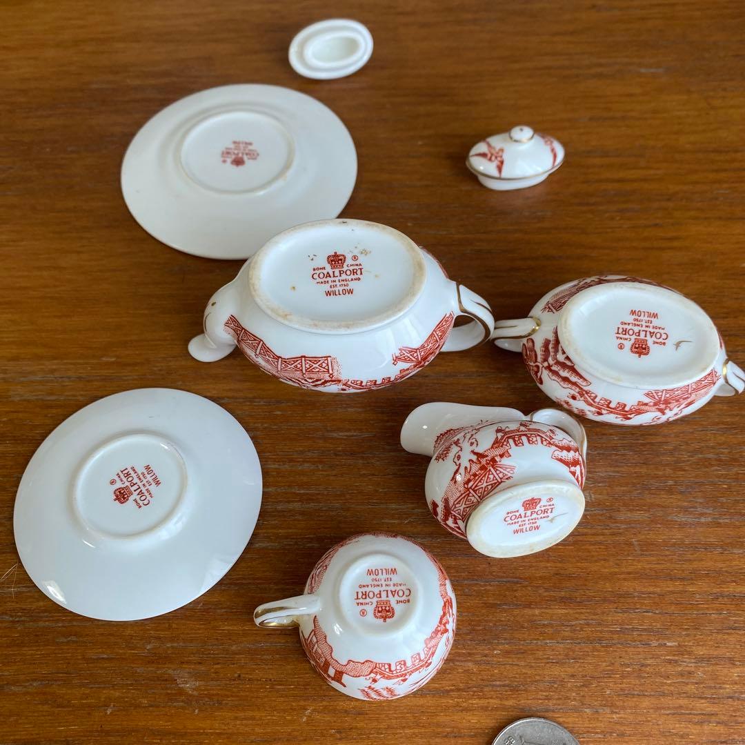 コールポート レッド　ウィロー オールドウィロー ミニチュア　ティーセット