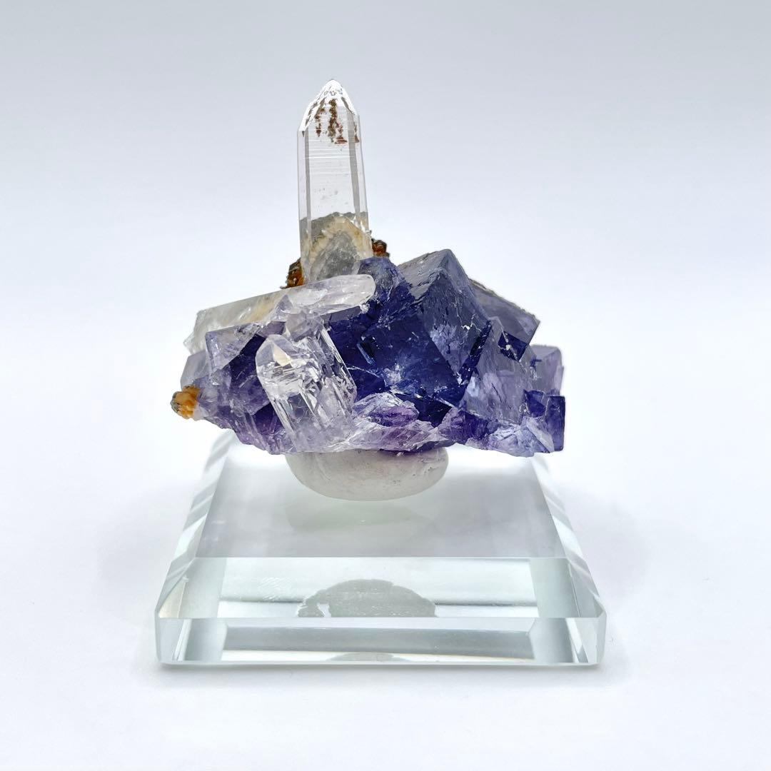 中国 ヤオガンシャン産 フローライト/水晶 共生 鉱物標本