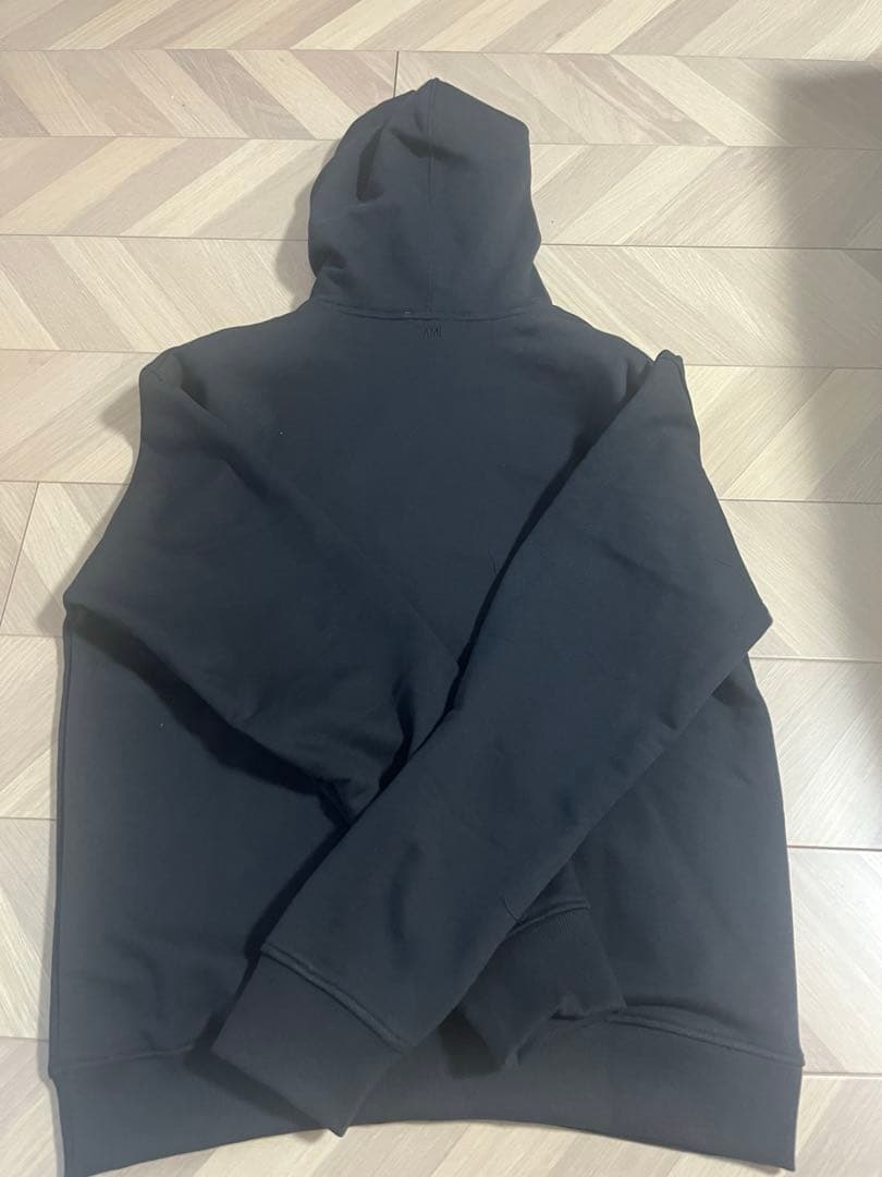 新品ami paris アミパリス AMI DE COEUR パーカー 黒　XL
