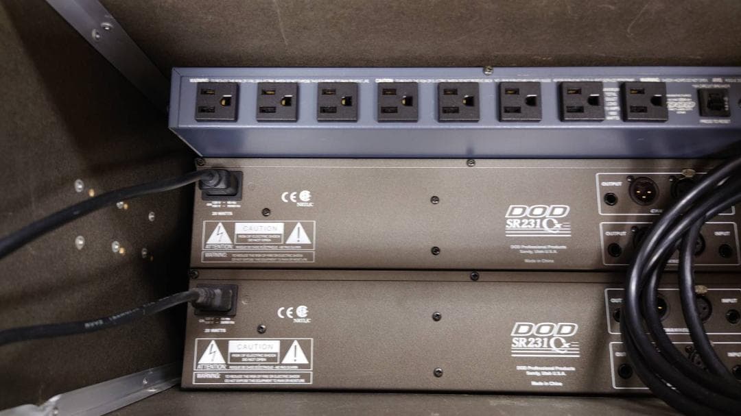 DOD グラフィックイコライザー×2　電源ディストリビューター　ラックセット