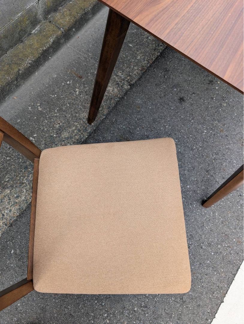 ＊東京都付近限定品＊美品　オーヤマ　木製　ダイニングテーブルセット ブラウン