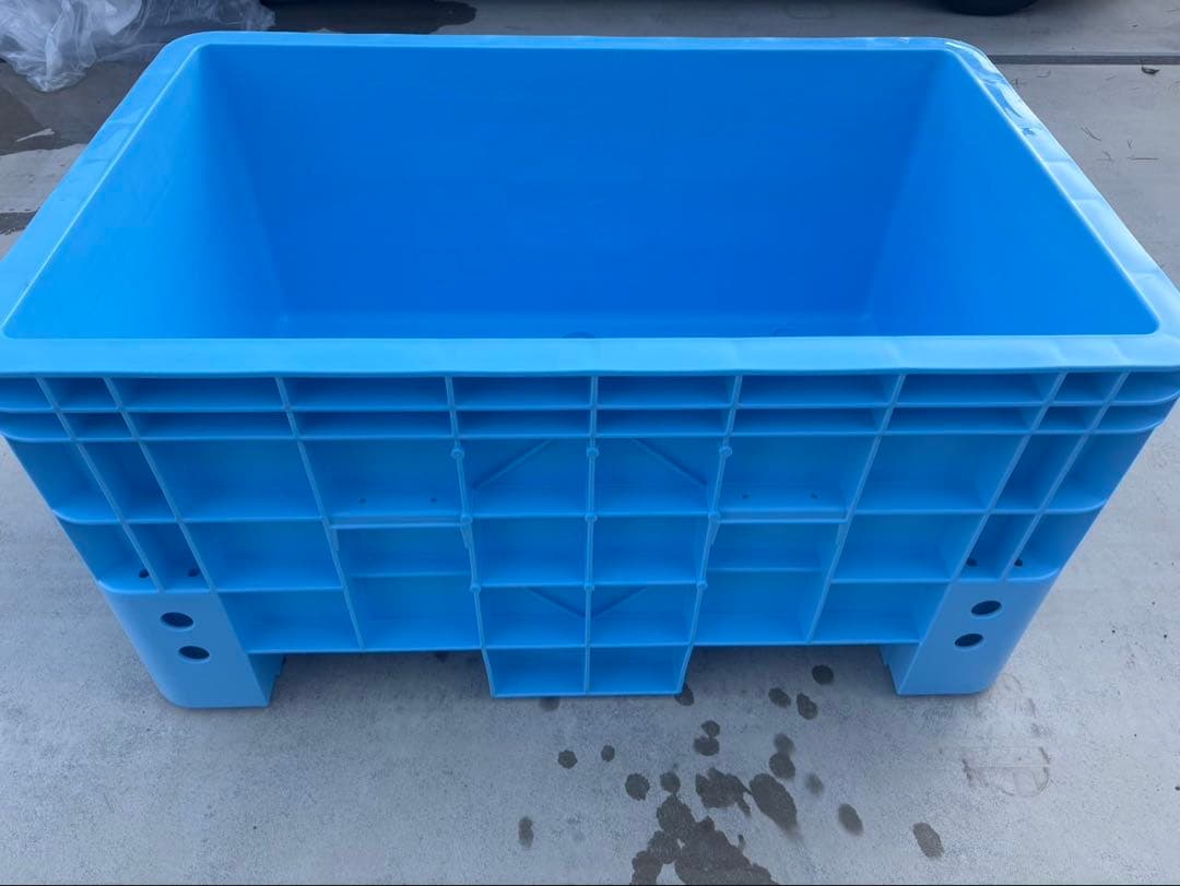 大型プラスチック水槽 ライトブルー　排水溝付き　メダカ　鯉　スーパー500