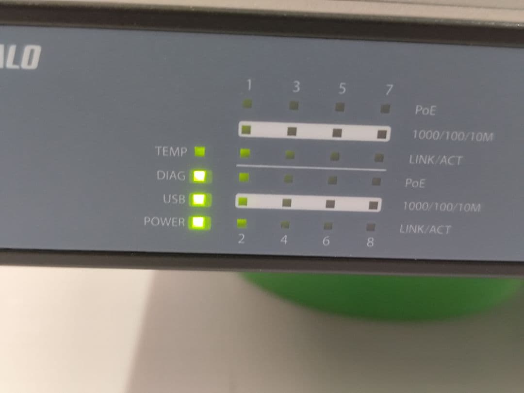 BUFFALO BS-POE-G2108M スイッチングハブ 4台セット