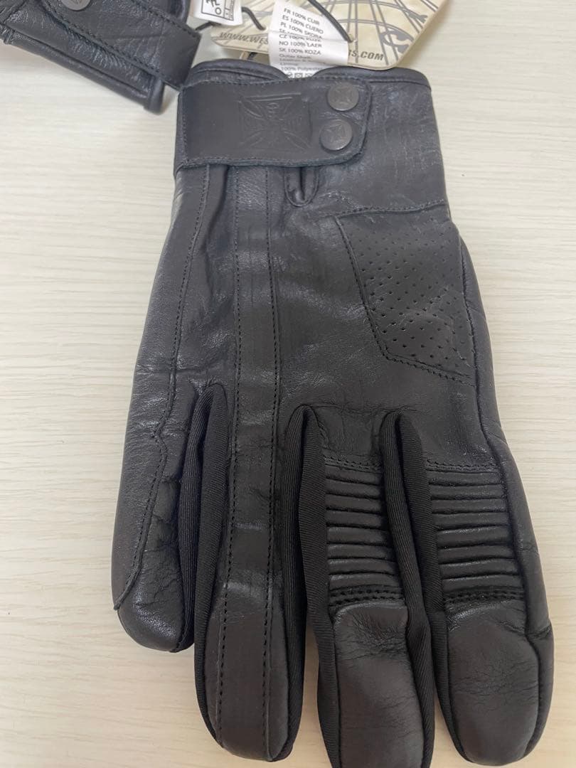 ブラックレザー手袋 Lサイズ 未使用 ウエストコーストチョッバーズ