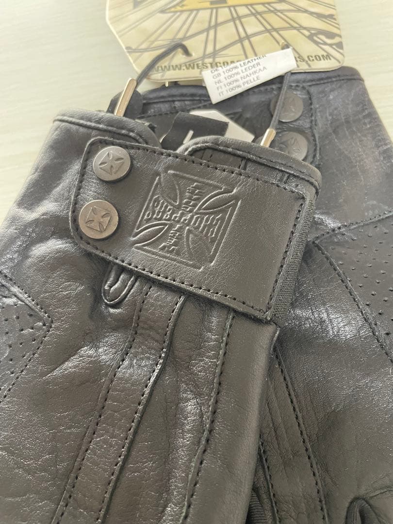 ブラックレザー手袋 Lサイズ 未使用 ウエストコーストチョッバーズ