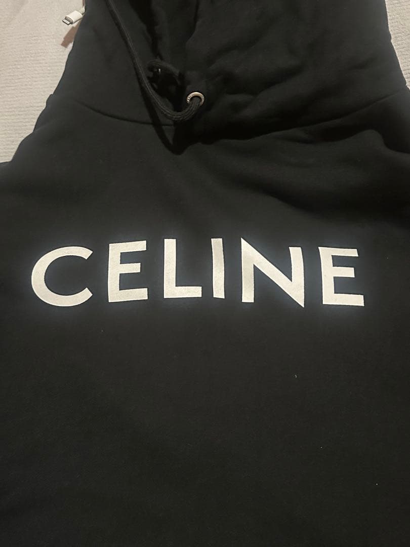CELINEロゴ 黒パーカー