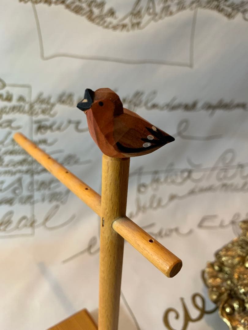 ドイツ製　木製人形　レアなエルツのビンテージの沢山の小鳥の止まり木！可愛い過ぎ！