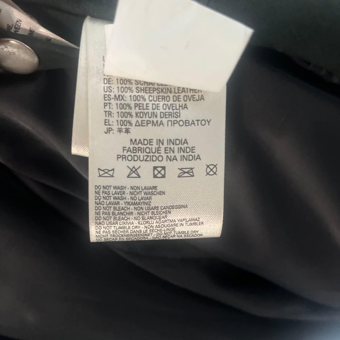 DIESELカーキシングルライダース　ラムスキンスエード