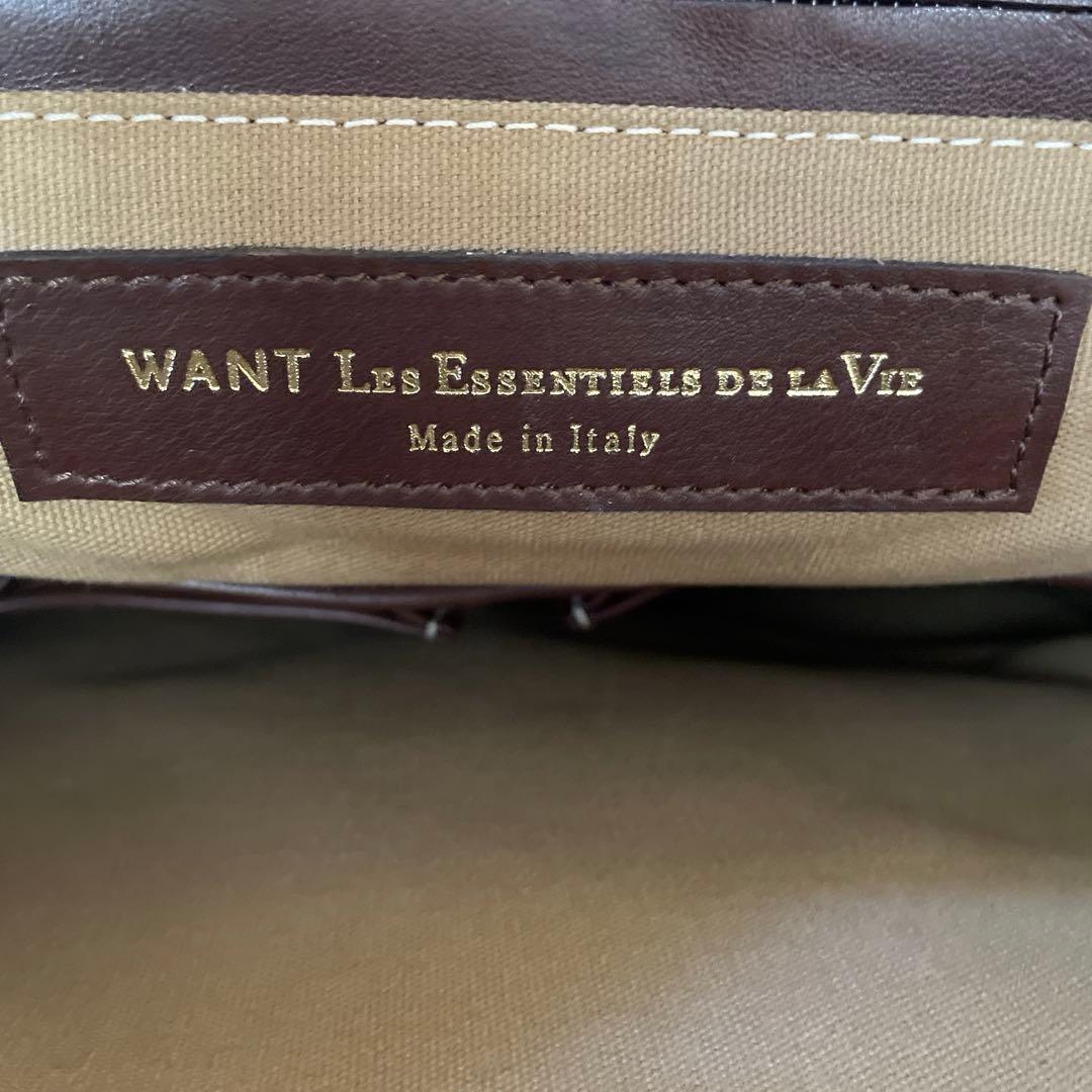 ナノユニバース ブリーフケース PC専用 2WAY 定価16.8万 レザー 伊製