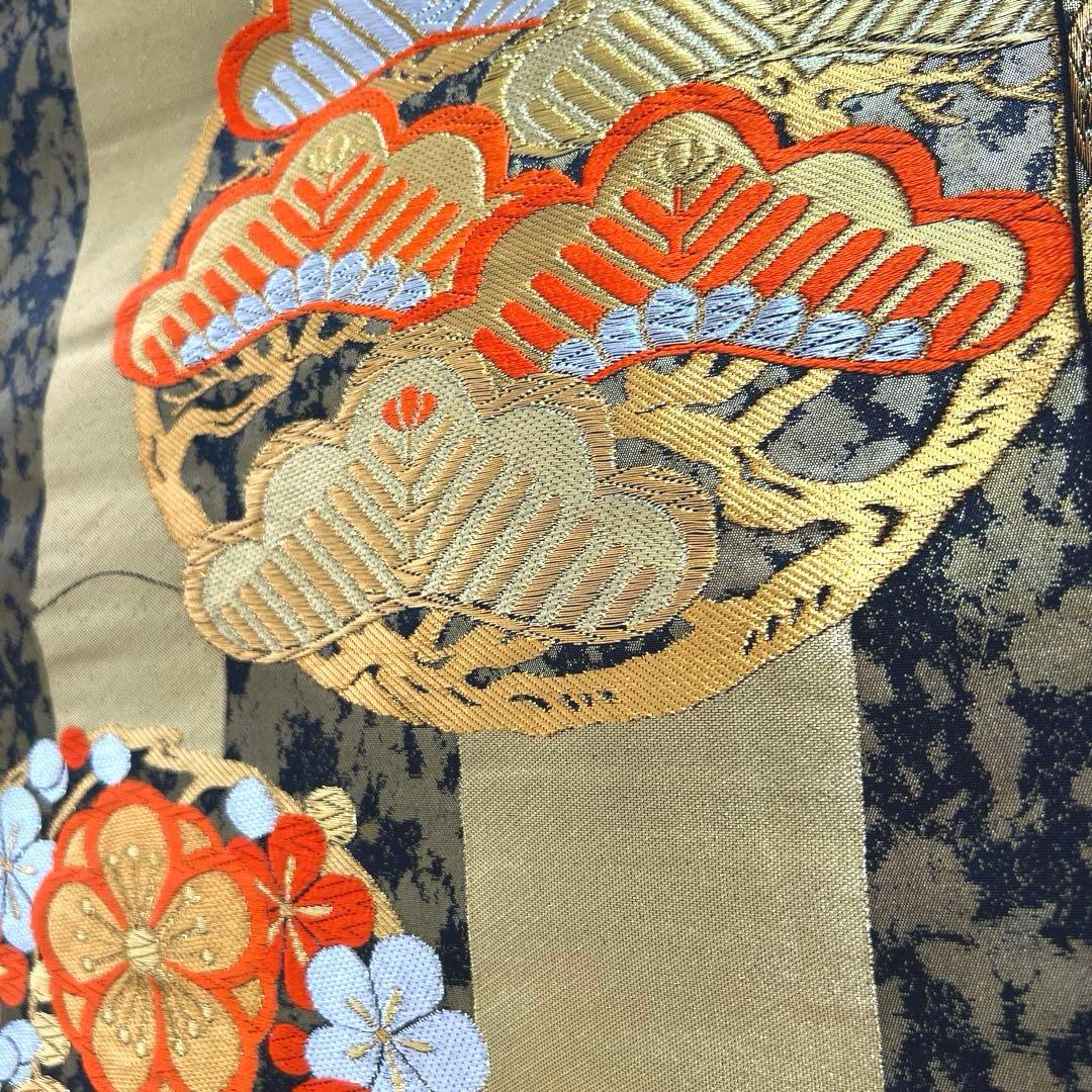 444 振袖フルセット 正絹 朱赤 オレンジ 絞り 藤娘きぬたや 高級 小柄さん