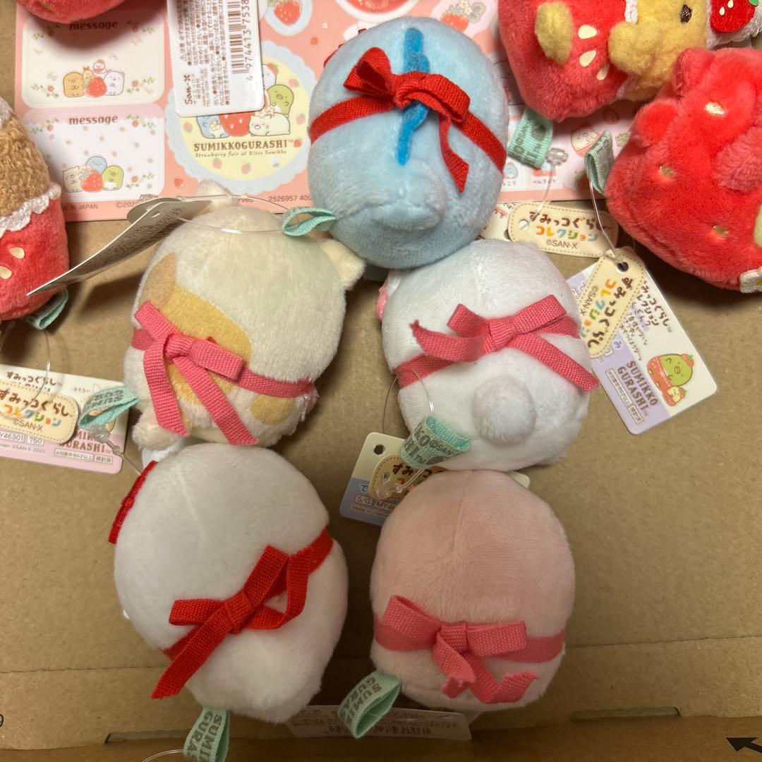 い*り様 すみっコぐらし　喫茶すみっコでいちごフェア　てのりぬいぐるみ　10点セ