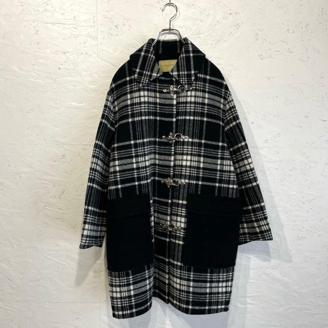 日本製【UNITED ARROWS】ウールナイロン2ポケットハーフコート　38