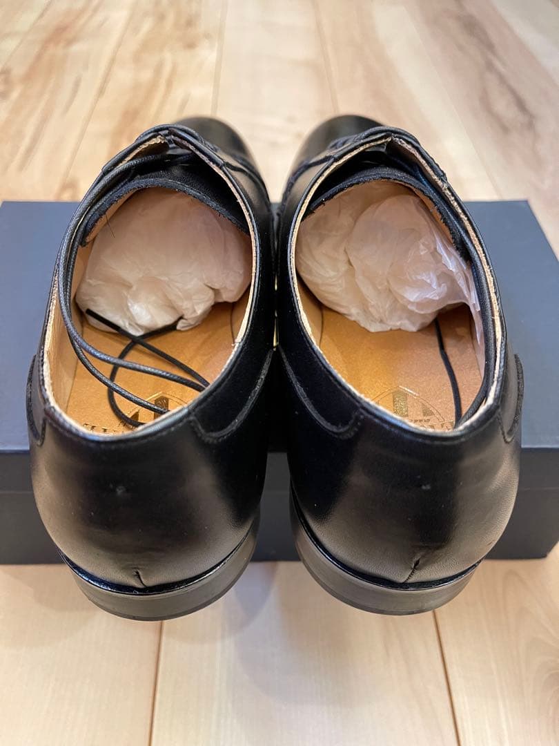 日本製新品GERMINALジェルミナル 黒外羽根ストレートチップ　UK8