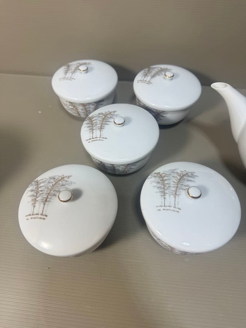 2300 深川製磁　茶器セット　急須1客　湯呑蓋付5客