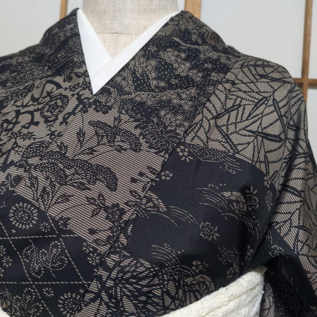 美品 型染 大島紬 丈162 裄68