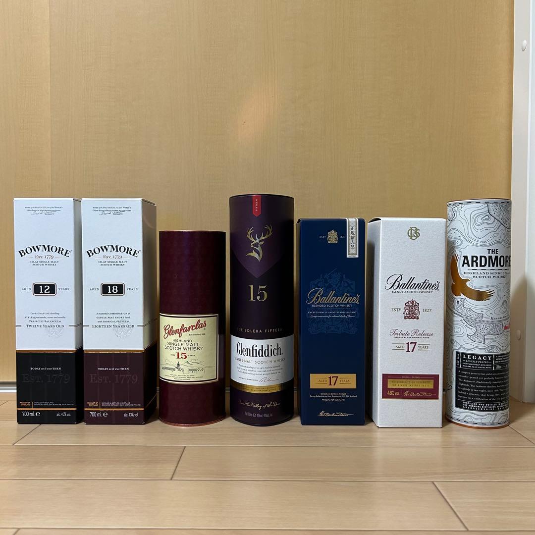 ウイスキー　7本セット　ボウモア18年 グレンフィディック15年など
