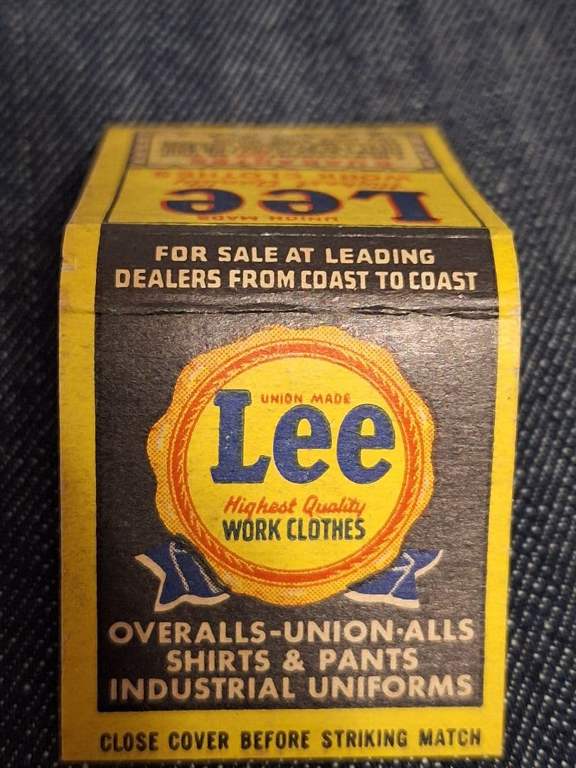 デッド 40's～ Lee WORK CLOTHES ブックマッチ ヴィンテージ