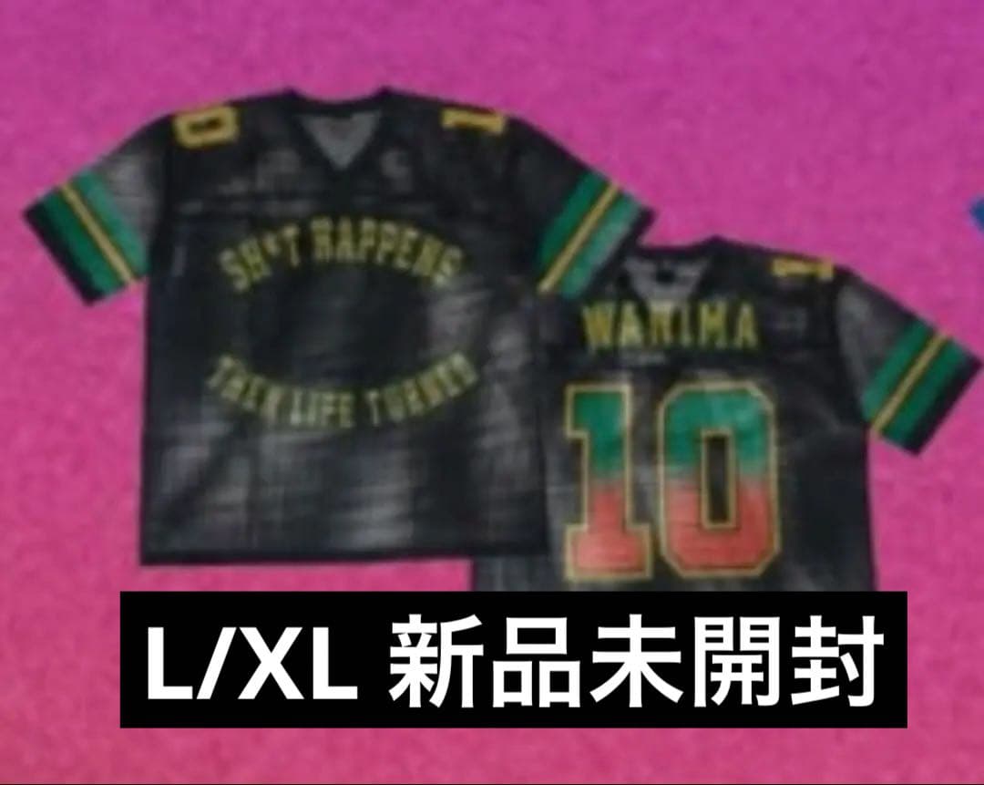 WANIMA football シャツ ブラック　新品未開封　L/XL