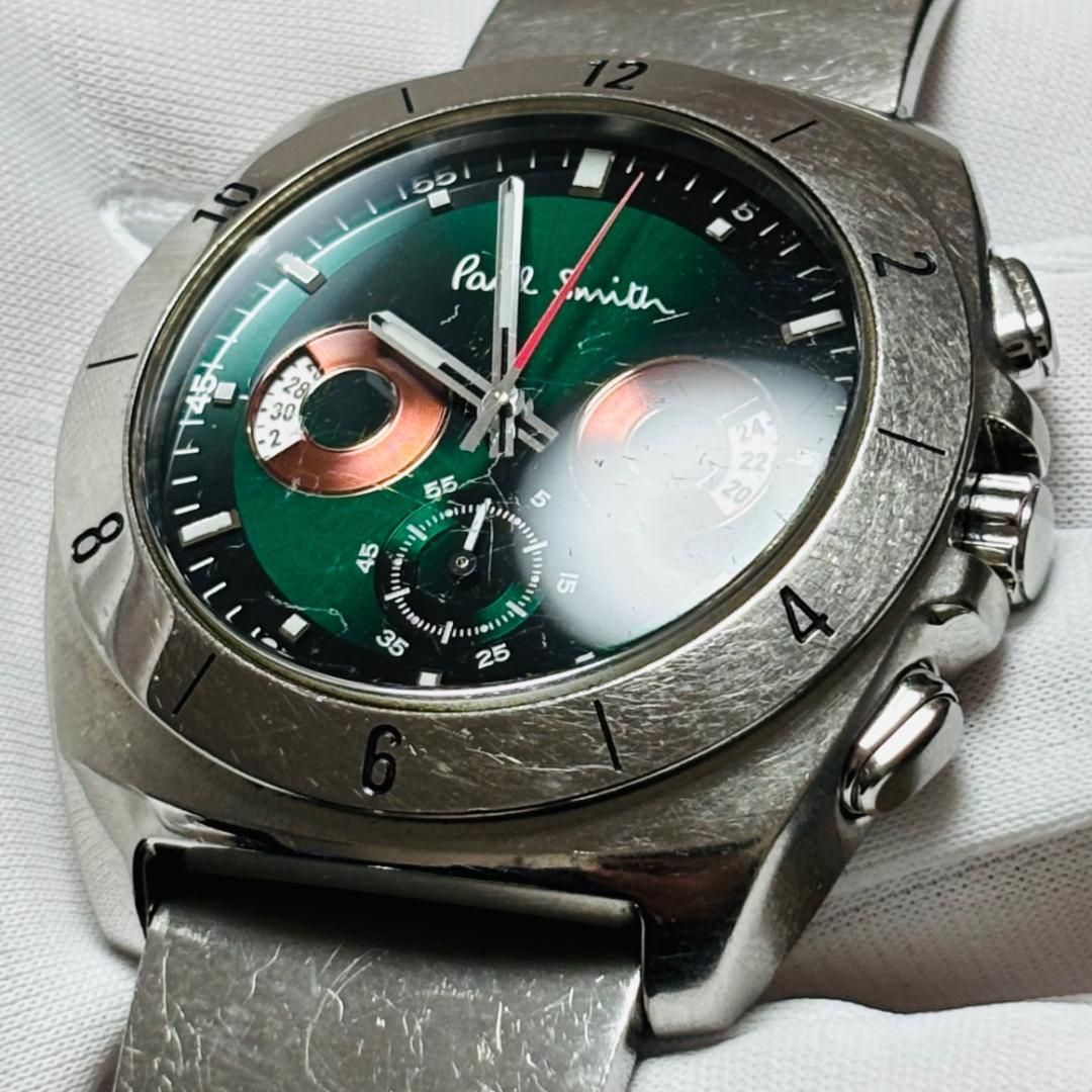 【入手困難】ポールスミス ディスクアイズ グリーン 動作良好 腕時計 y2k