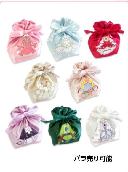 新品　カードキャプターさくら　クリアカード編　コスチューム巾着　サテン　まとめ