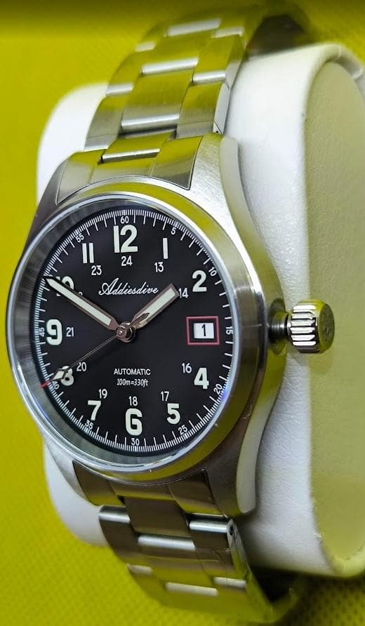 値下げ　addiesdive NH35搭載　シンプル　自動巻き ブラック